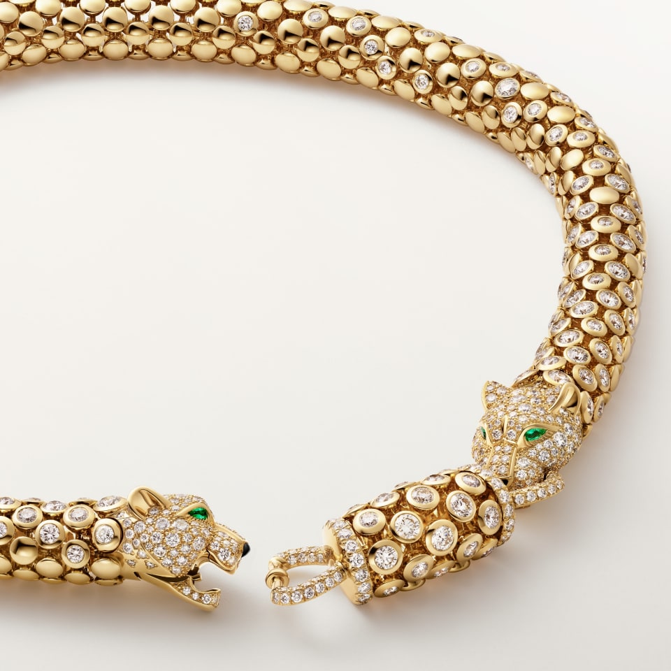 Cartier Panthère de Cartier Necklace Paved Yellow Gold