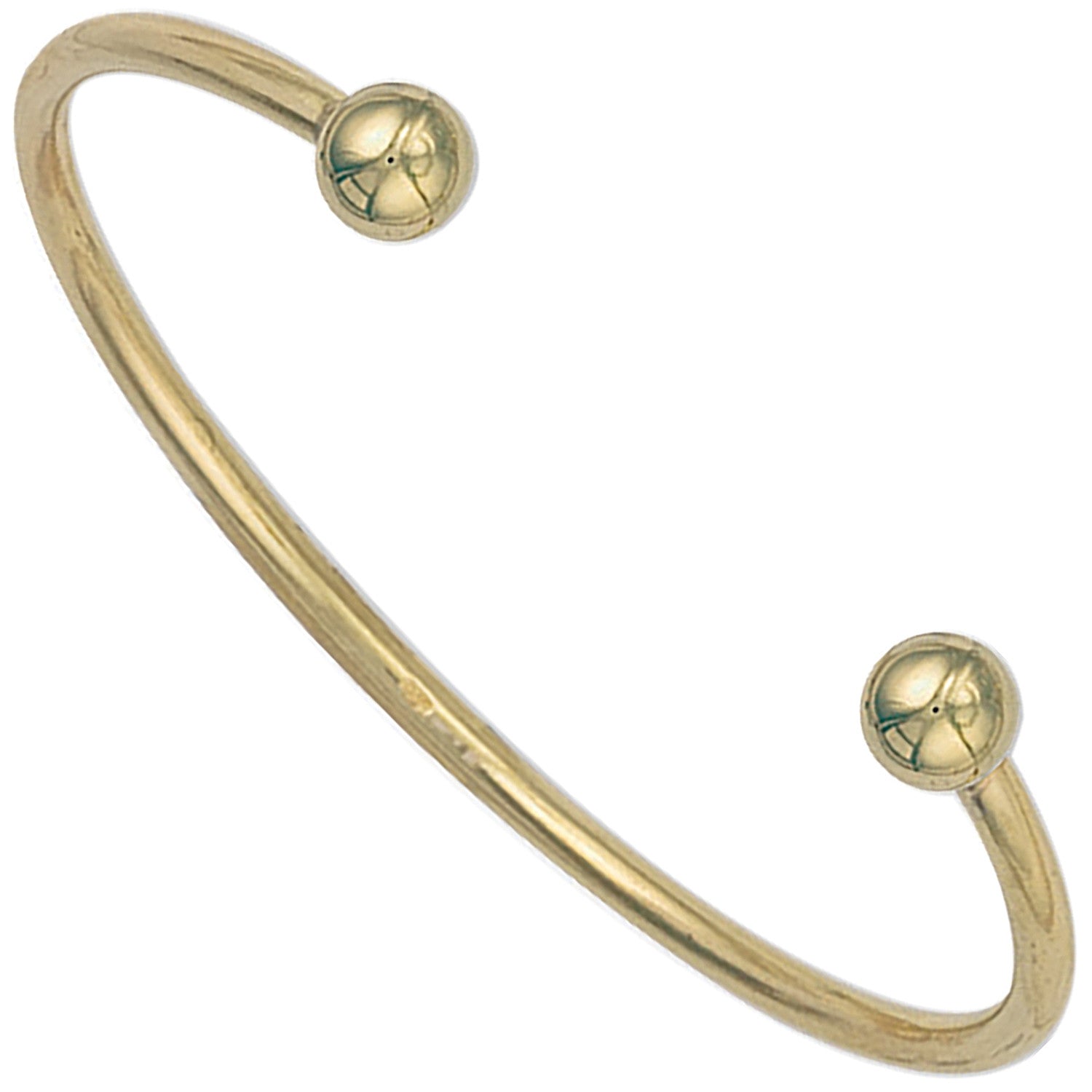 Yellow Gold 2.5mm Maiden Solid Torque Bangle - 9ct Gold