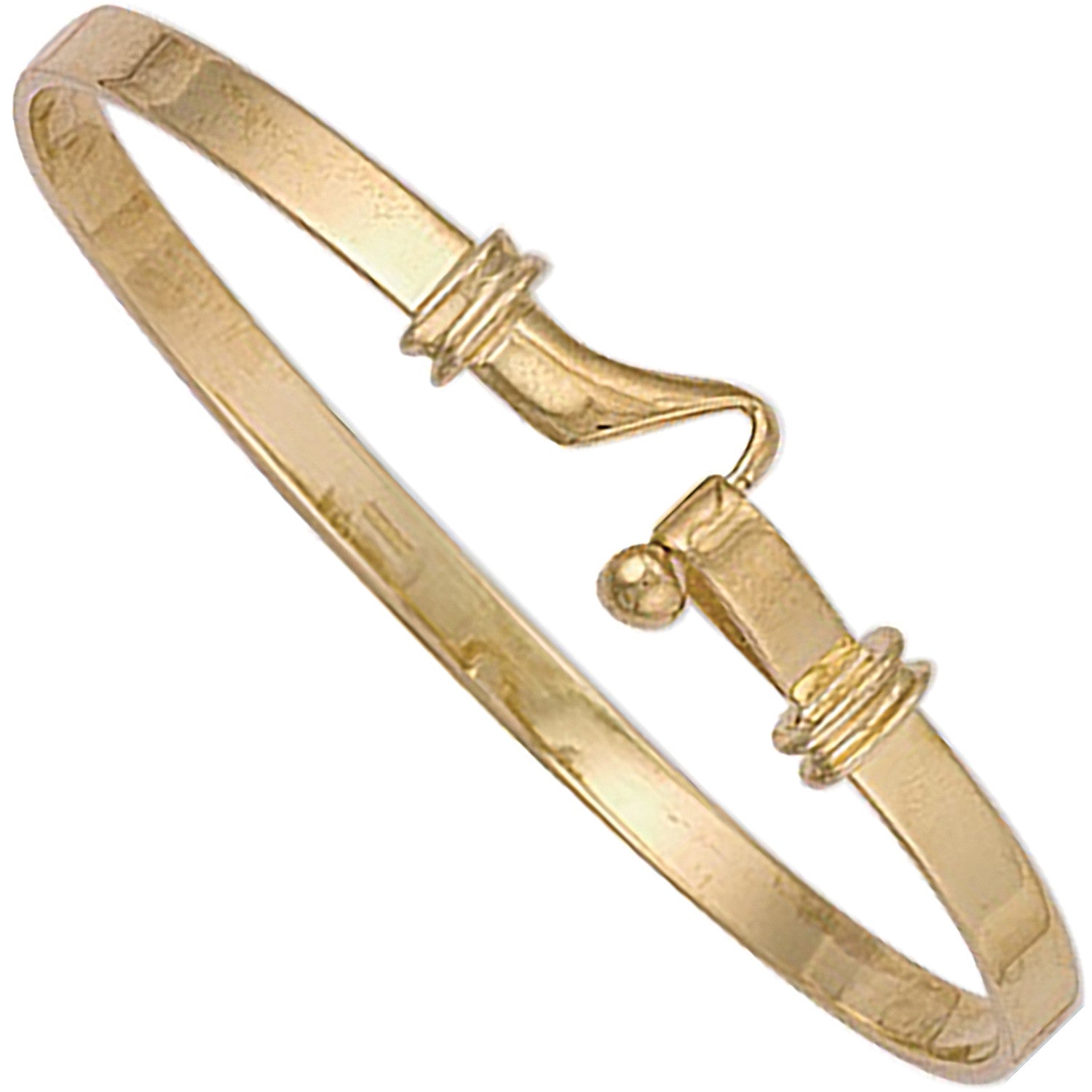 Yellow Gold Hook Bangle - 9ct Gold