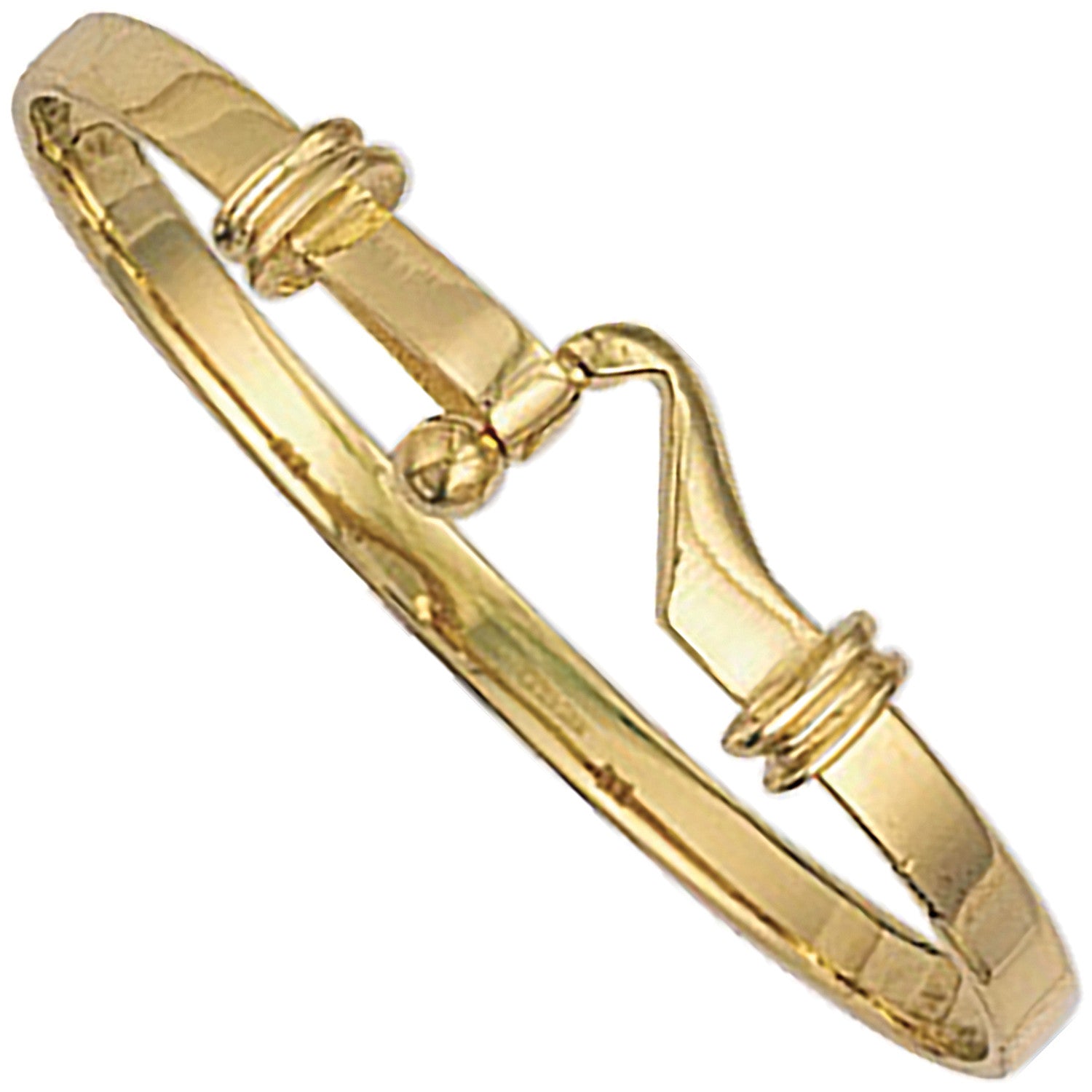 Yellow Gold Baby Hook Bangle - 9ct Gold