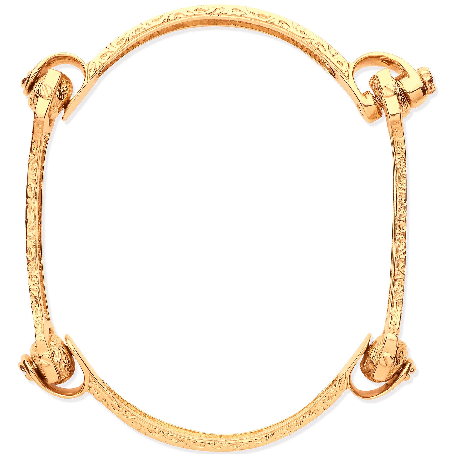 Yellow Gold 4 Piece Bone Gents Bangle - 9ct Gold