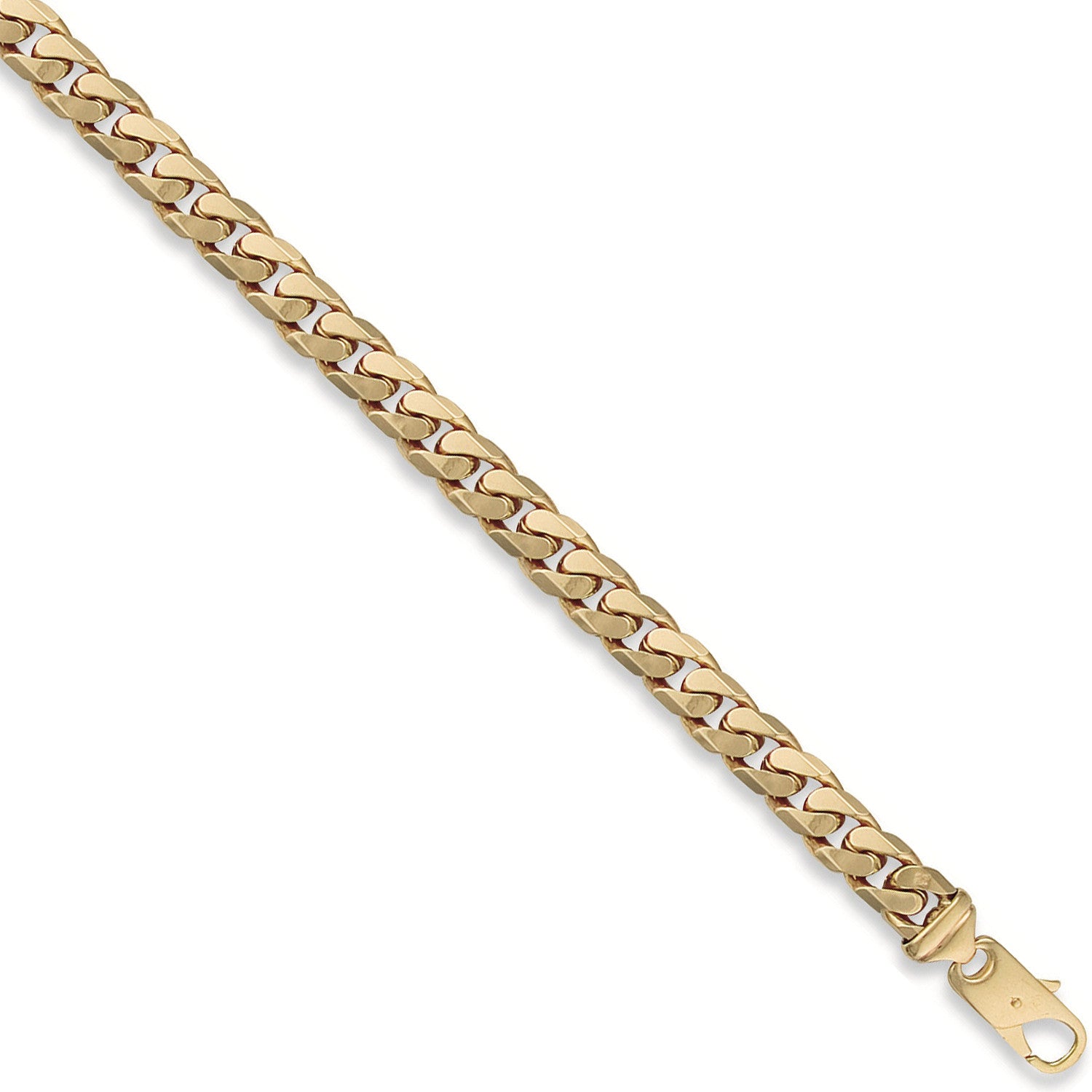 Yellow Gold 9mm Tight Link Curb Bracelets - 9ct Gold