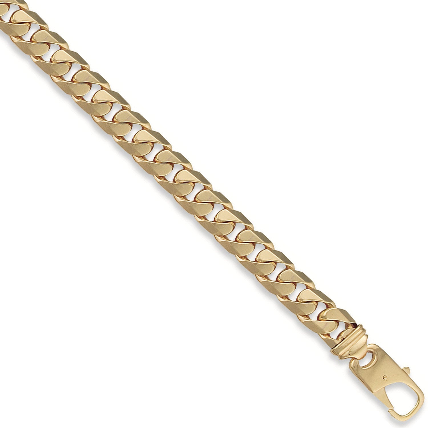 Yellow Gold 12mm Tight Link Curb Bracelets - 9ct Gold