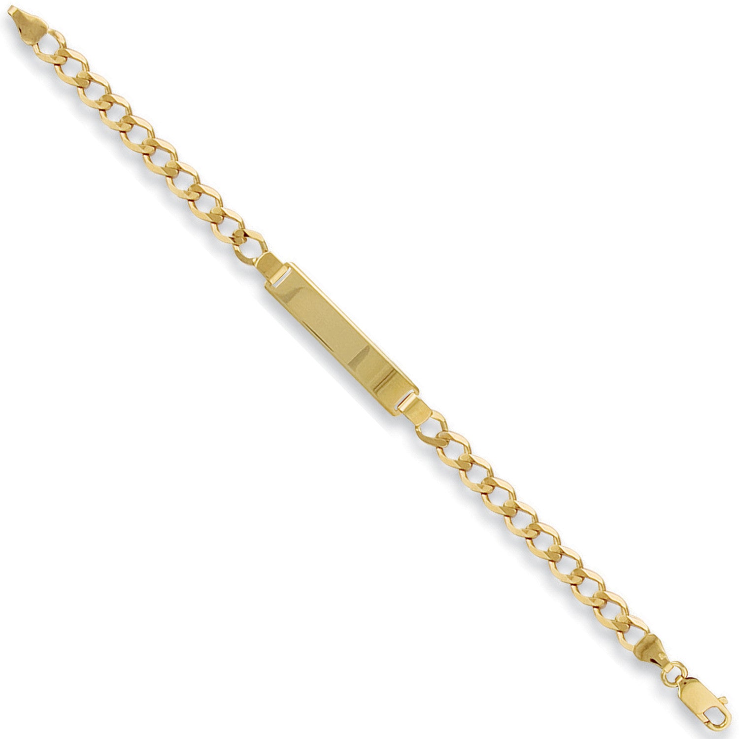 Yellow Gold Baby/Ladies Curb ID Bracelet - 9ct Gold