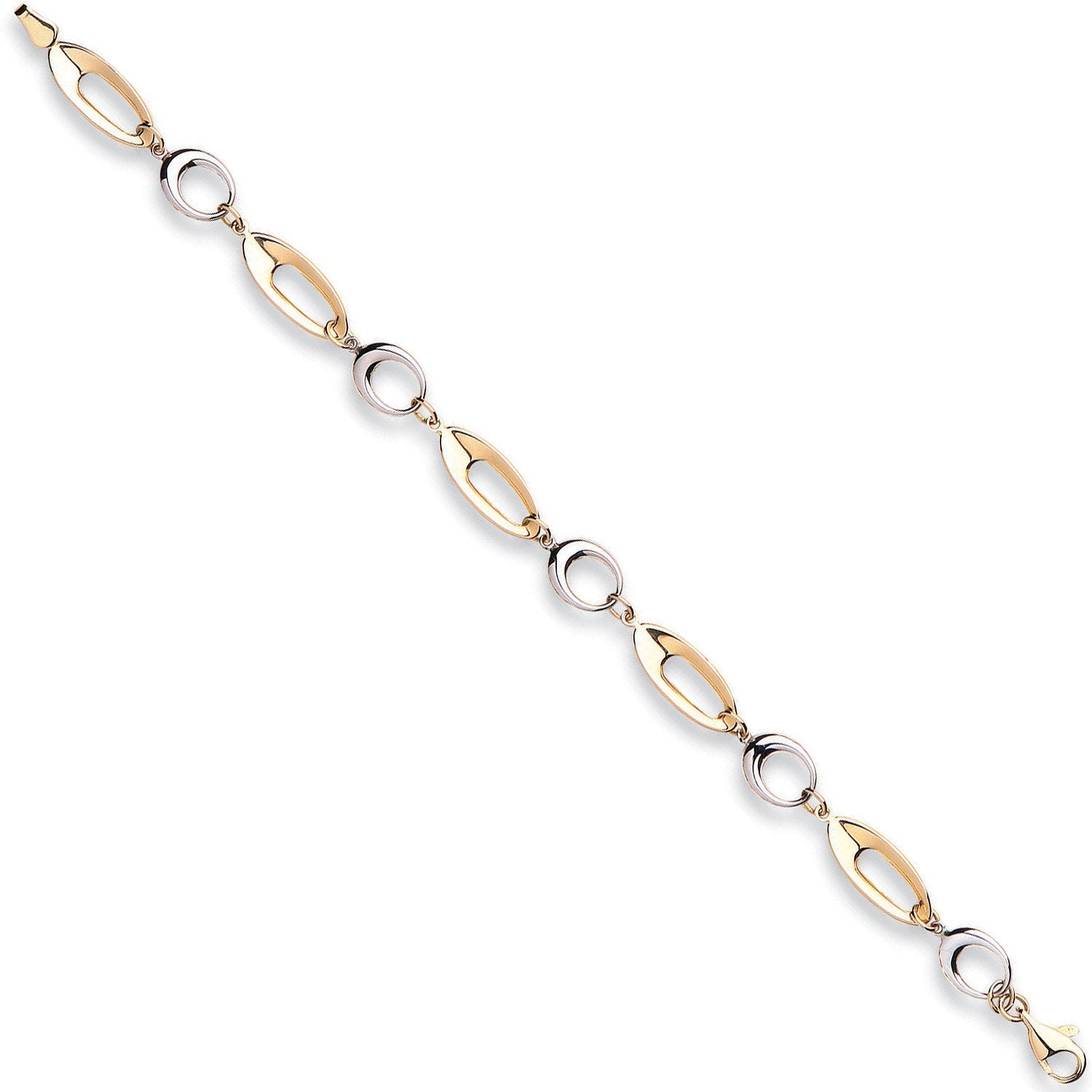 W & Y/G Fancy Link Bracelet