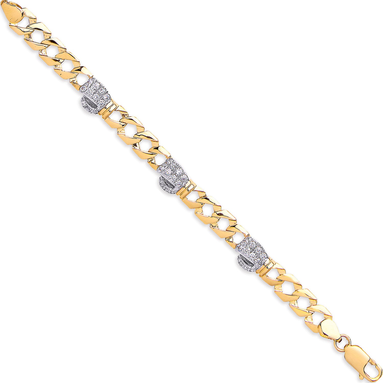 Yellow Gold Baby Cubic Zirconia Boxing Glove Bracelet - 9ct Gold