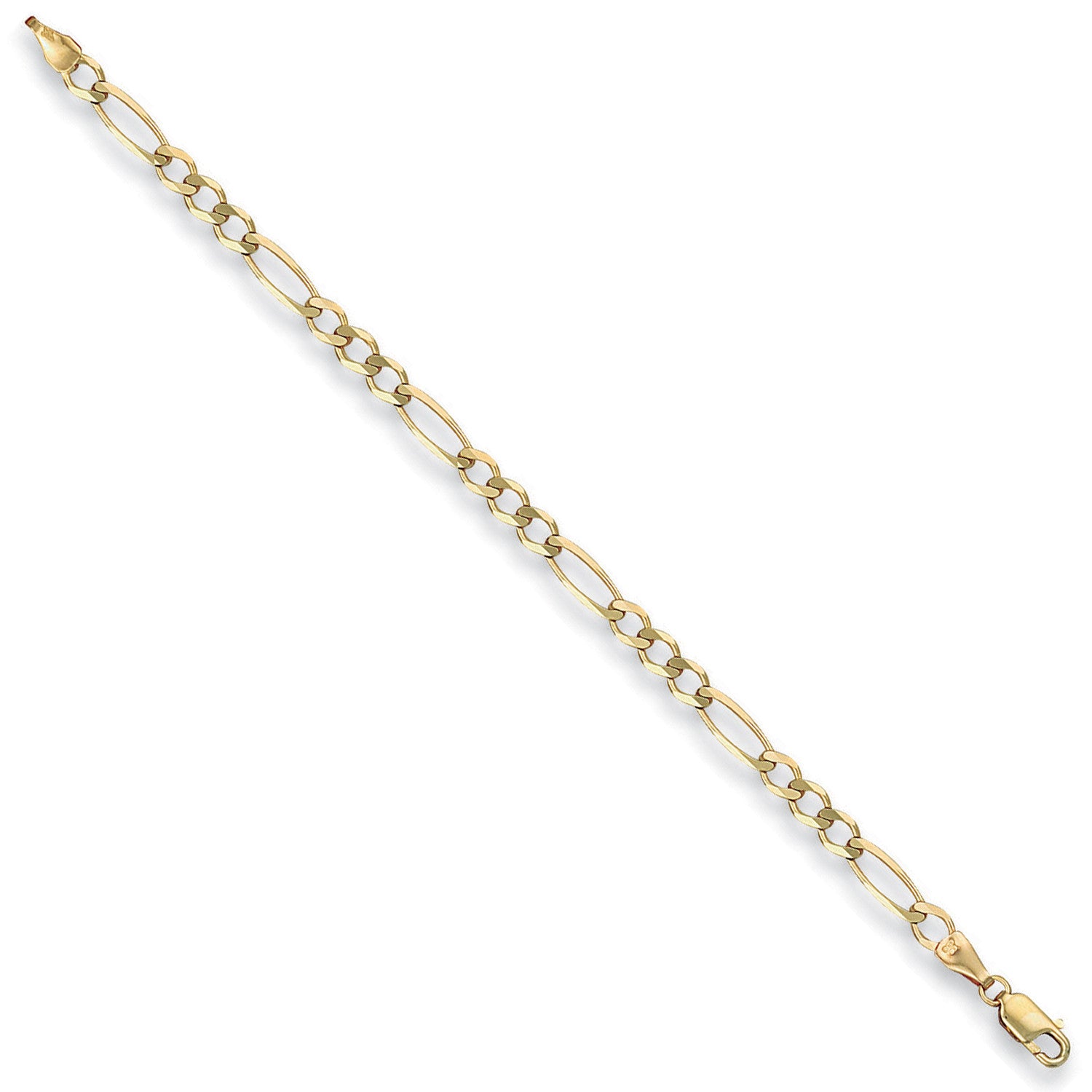 Yellow Gold 4.4mm Economy Figaro Chain - 9ct Gold