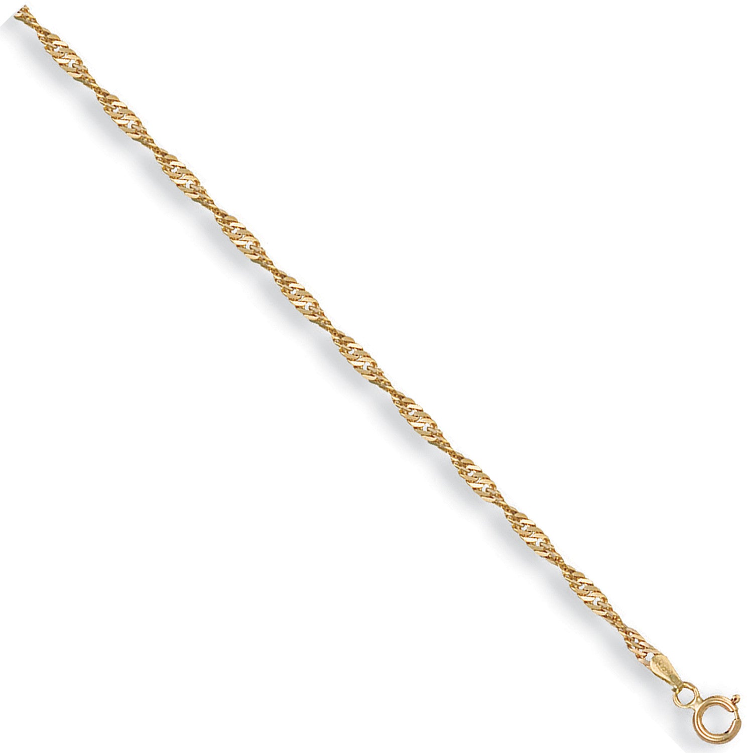 Yellow Gold 2.3mm Singapore Chain - 9ct Gold