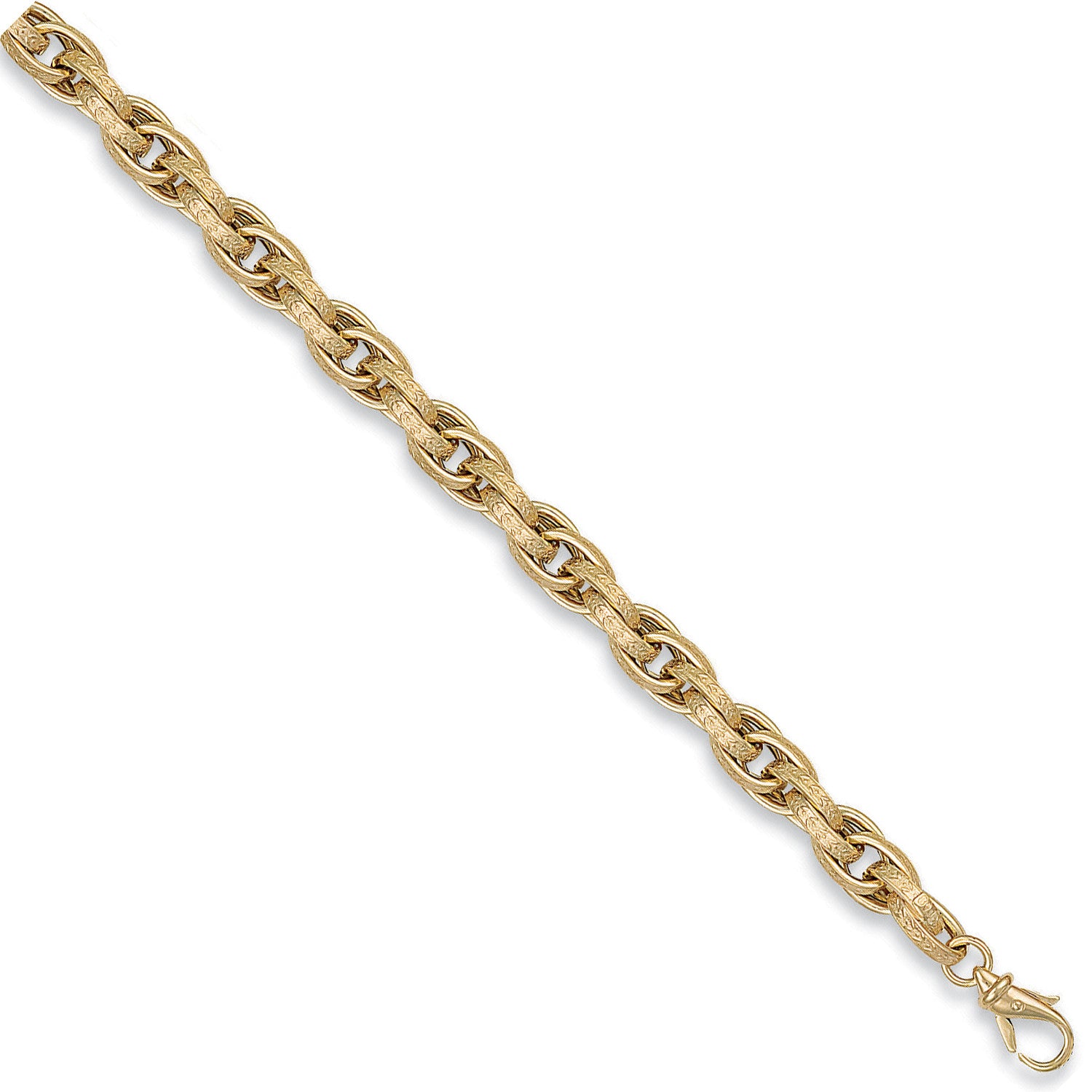 Yellow Gold 8.5mm Hollow Prince of Wales Chain - 9ct Gold