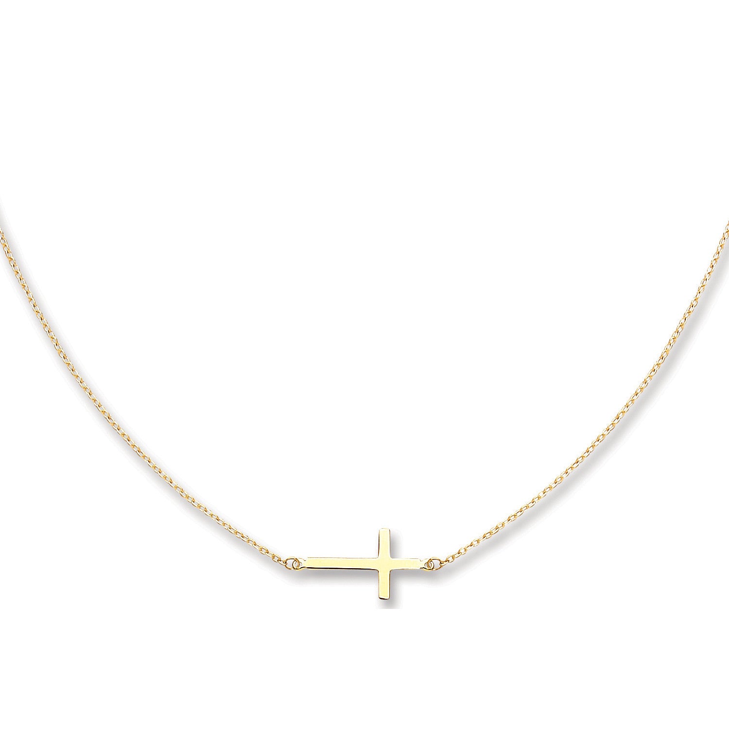 Yellow Gold Cross Chain - 9ct Gold