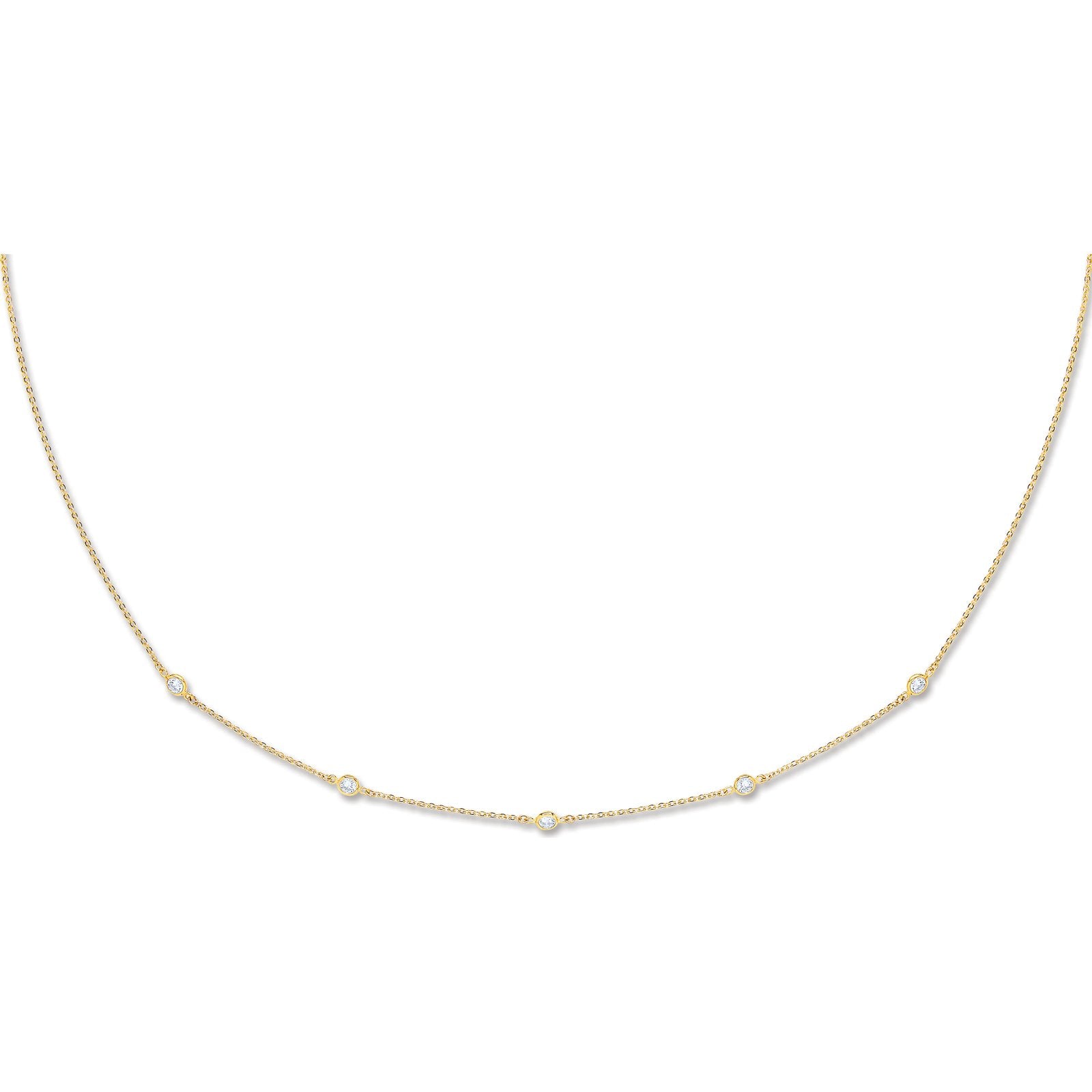 Y/G Cz by the Yard Cz Bracelet & Necklace (07", 18" & 36")