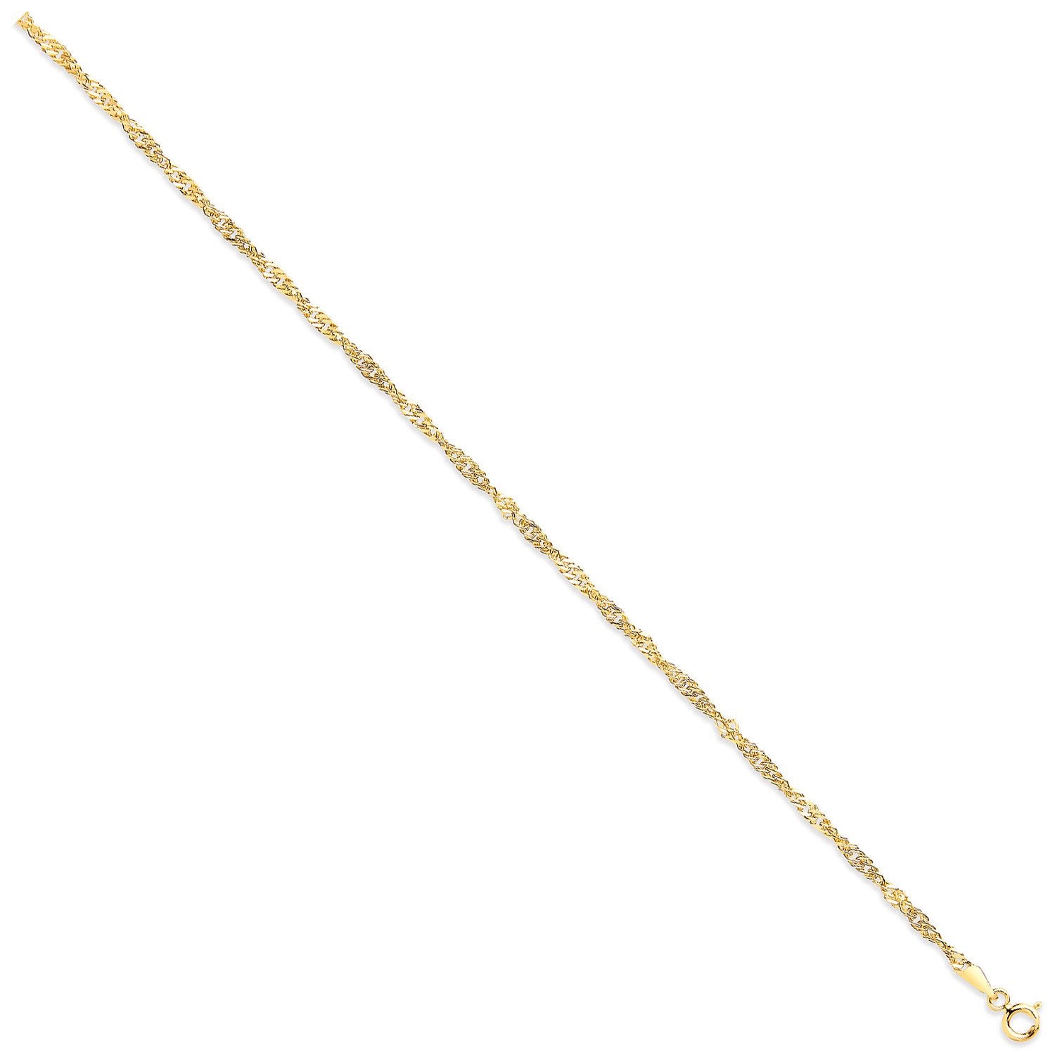 Y/G 2.3mm Hollow Singapore Chain