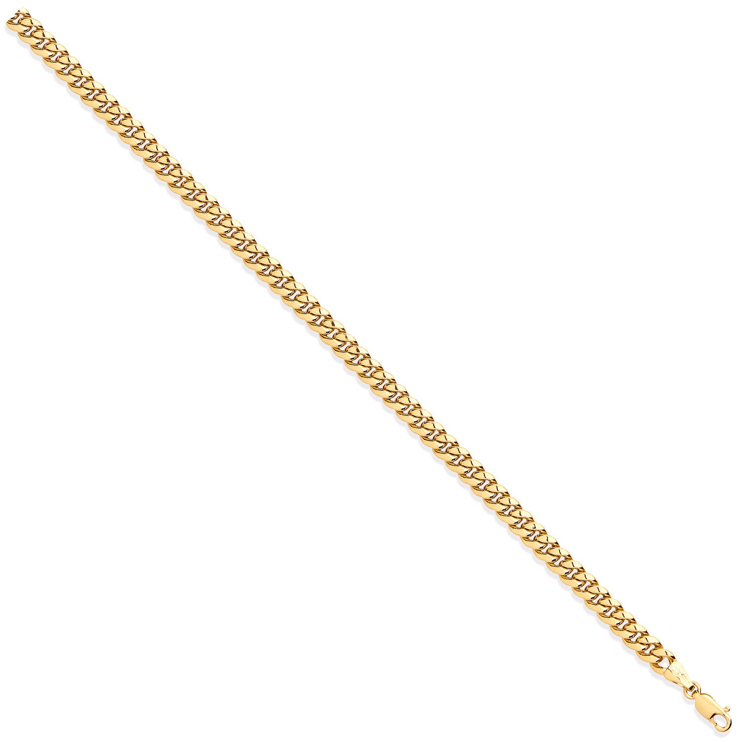 Yellow Gold 5.4mm Hollow Domed Curb Chain - 9ct Gold