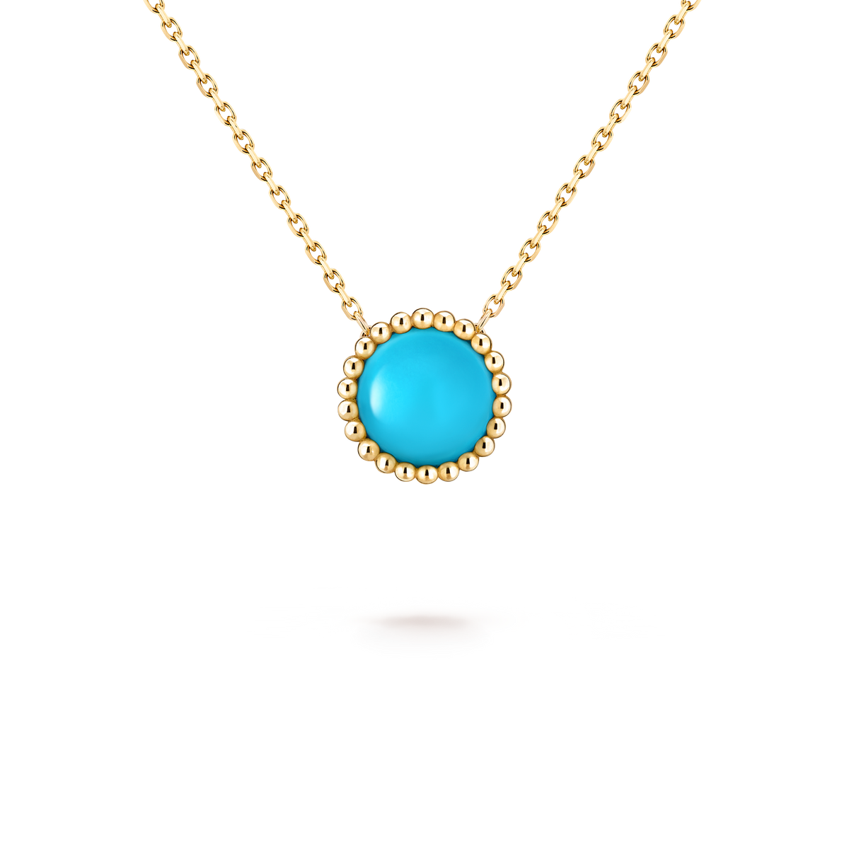 Van Cleef & Arpels Perlée Couleurs Turquoise Pendant 18K Yellow Gold