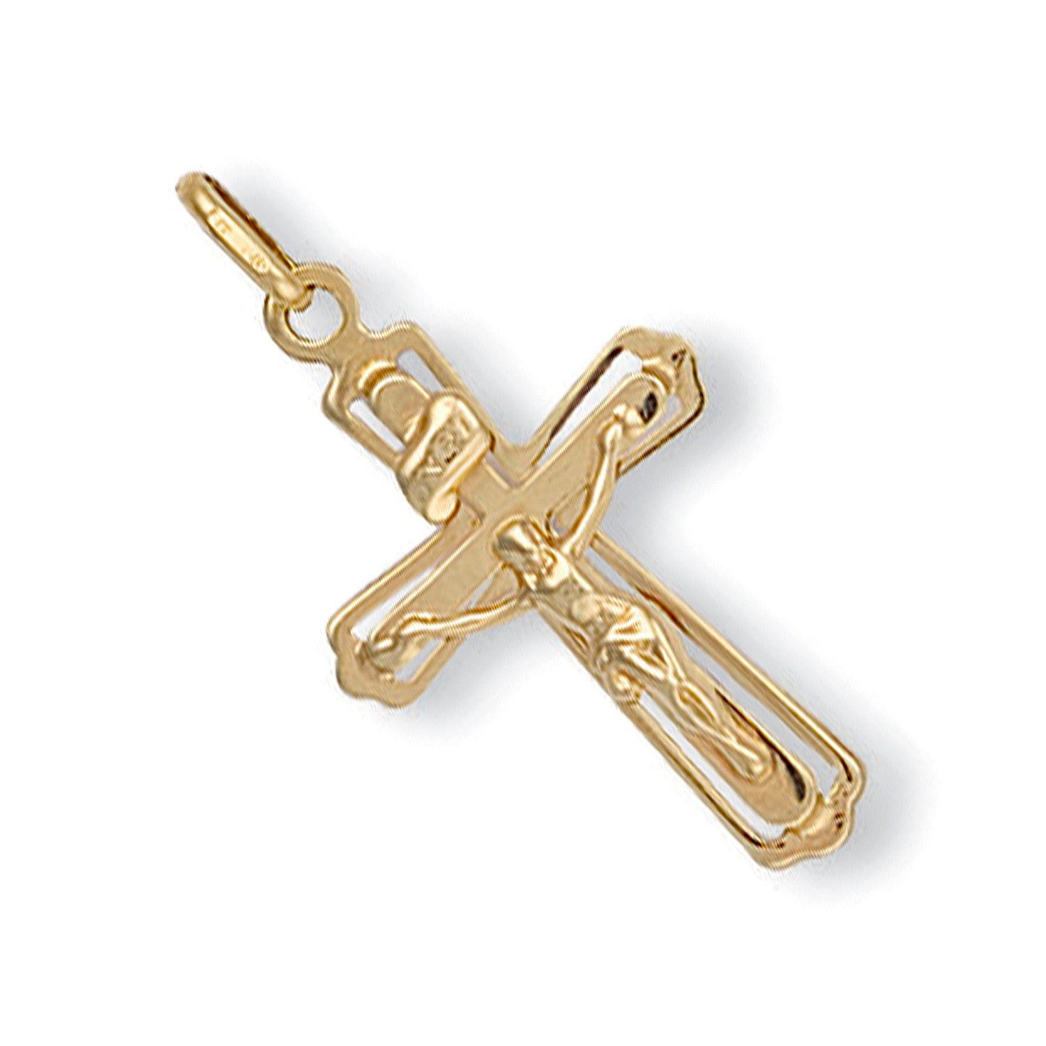 Yellow Gold Cut Out Crucifix - 9ct Gold