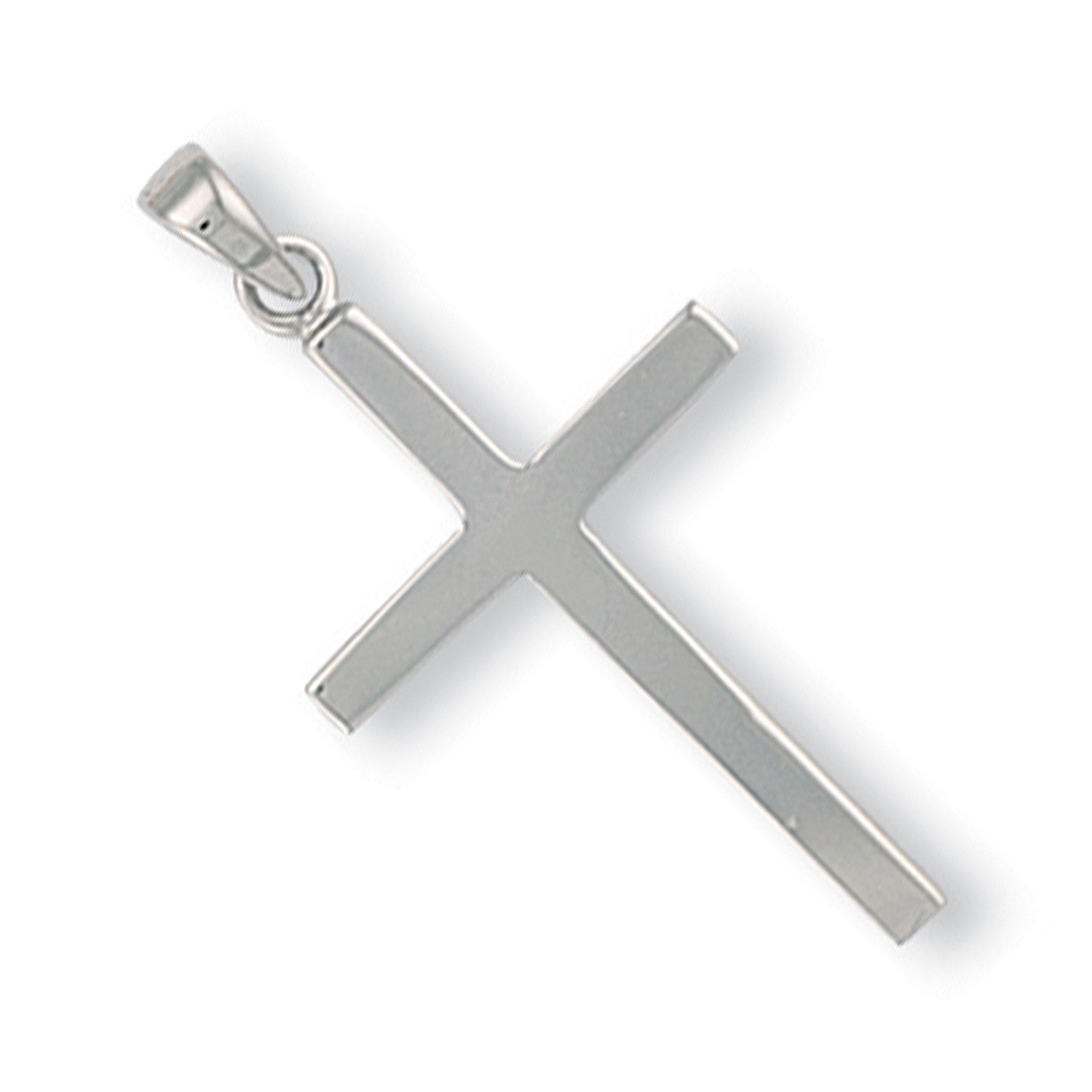White Gold Plain Cross - 9ct Gold
