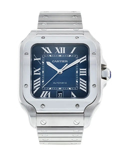 Cartier De Santos WSSA0030 Gran esfera azul 2023