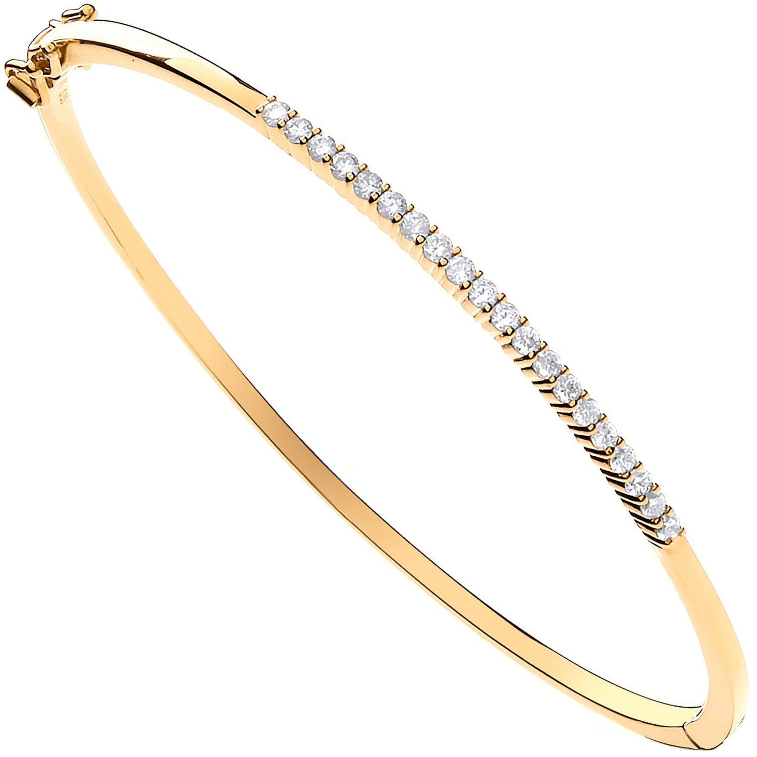9ct Yellow Gold 0.50ctw Diamond Bangle - 9ct Gold