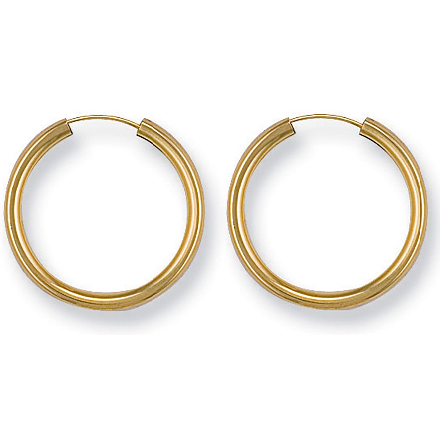 Yellow Gold 20mm Sleepers - 9ct Gold