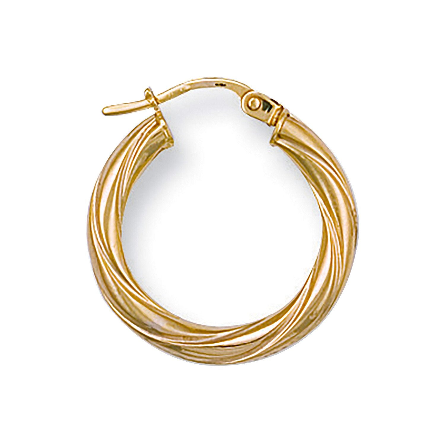 Y/G 21mm Twisted Hoop Earrings