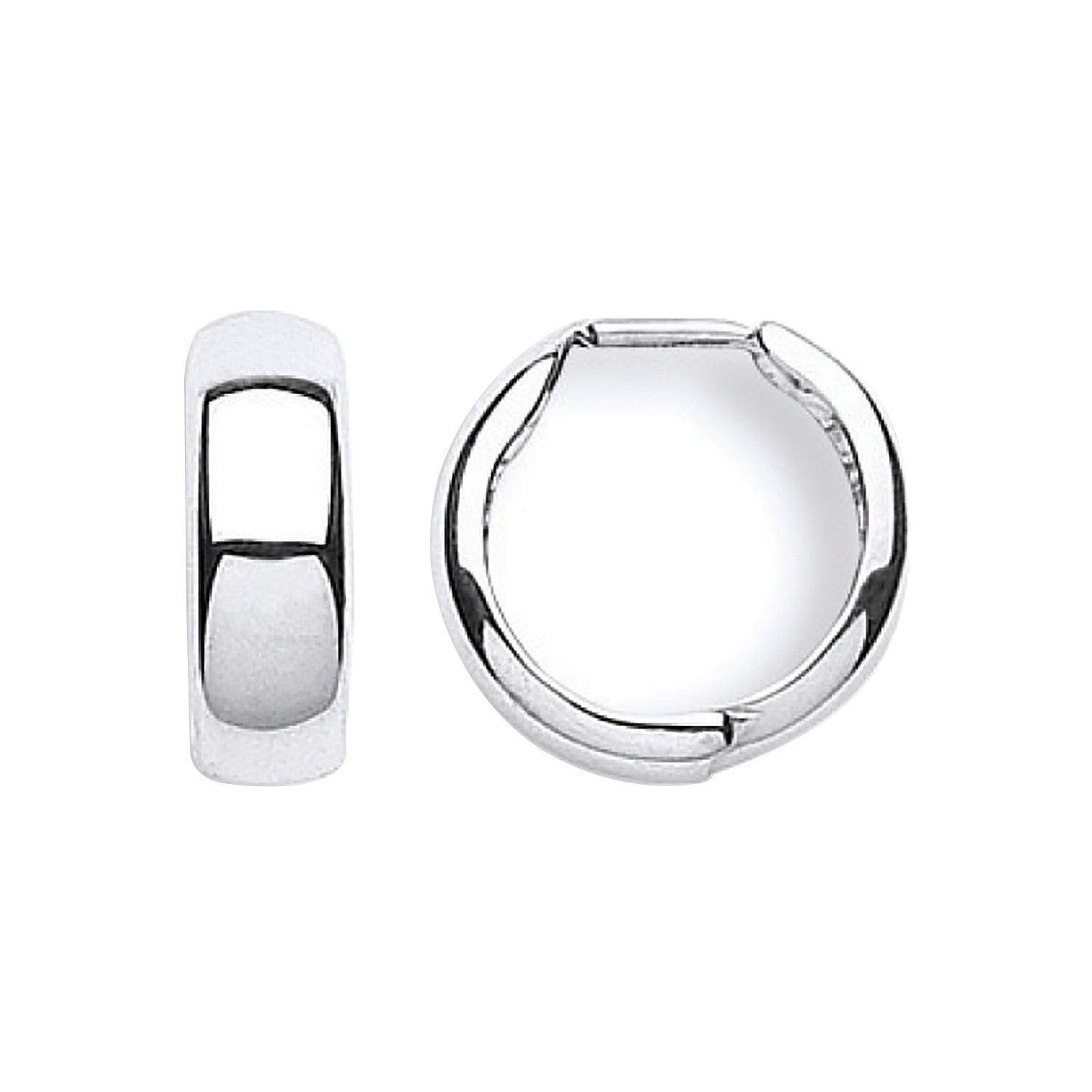 White Gold 16mm Hinged Huggies - 9ct Gold
