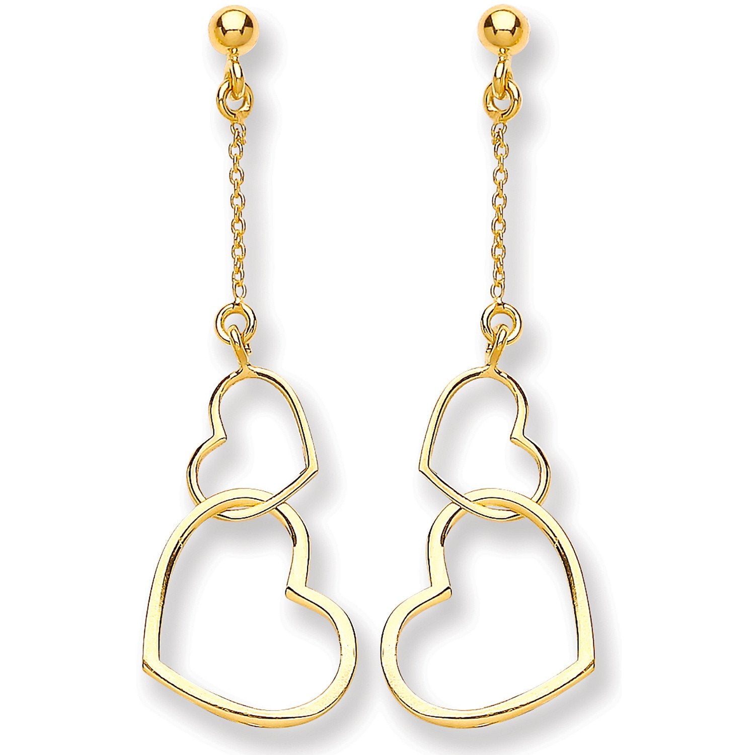 Y/G Heart Drop Earring
