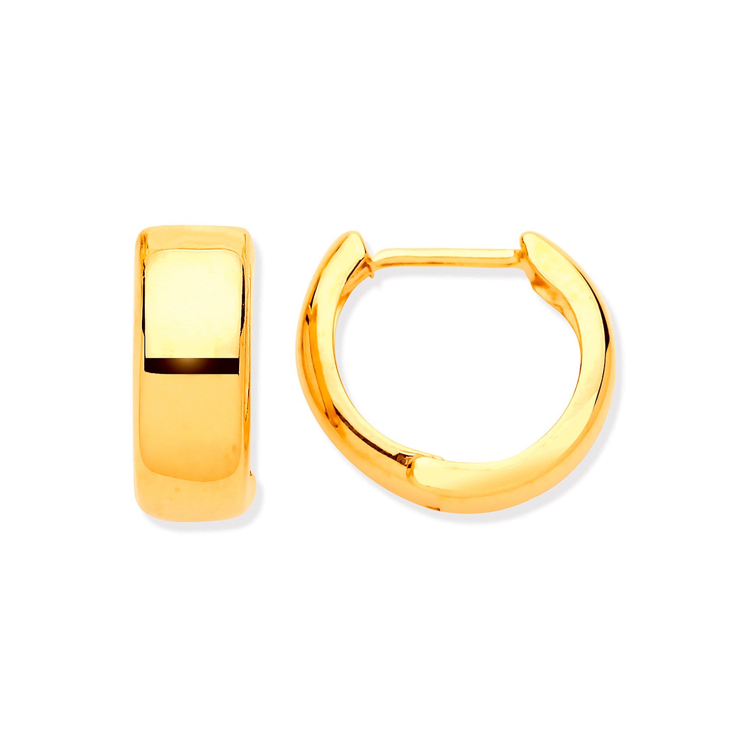 Yellow Gold 13mm Hinged Huggies - 9ct Gold