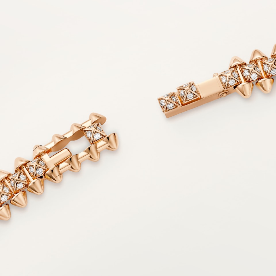 Cartier Clash de Cartier Flexible Necklace Small Paved Rose Gold Diamonds