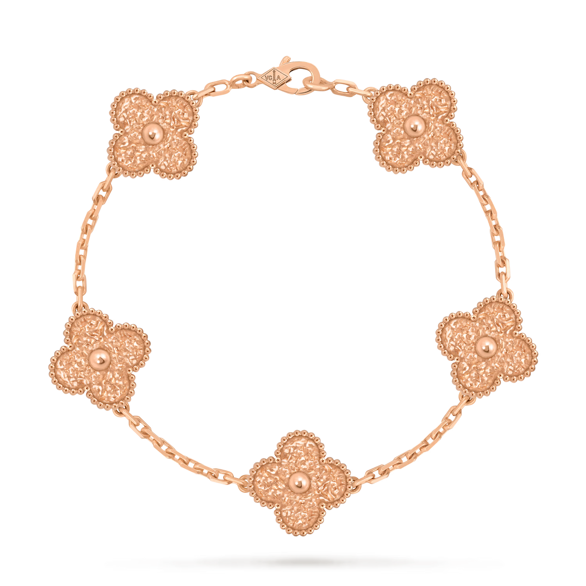 Van Cleef & Arpels Vintage Alhambra 5 Motifs Bracelet 18K Rose Gold