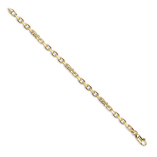 JBB364-7.5 | 9ct Yellow Solid Cable and Spindle Necklace| Bracelet