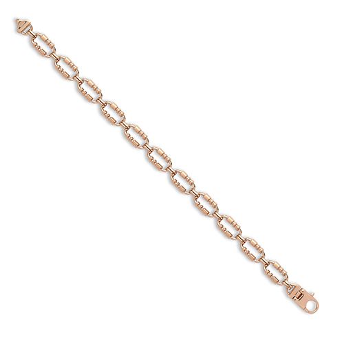 JBB368-18 | 9ct Rose Solid Rectangular Link Chain Chain