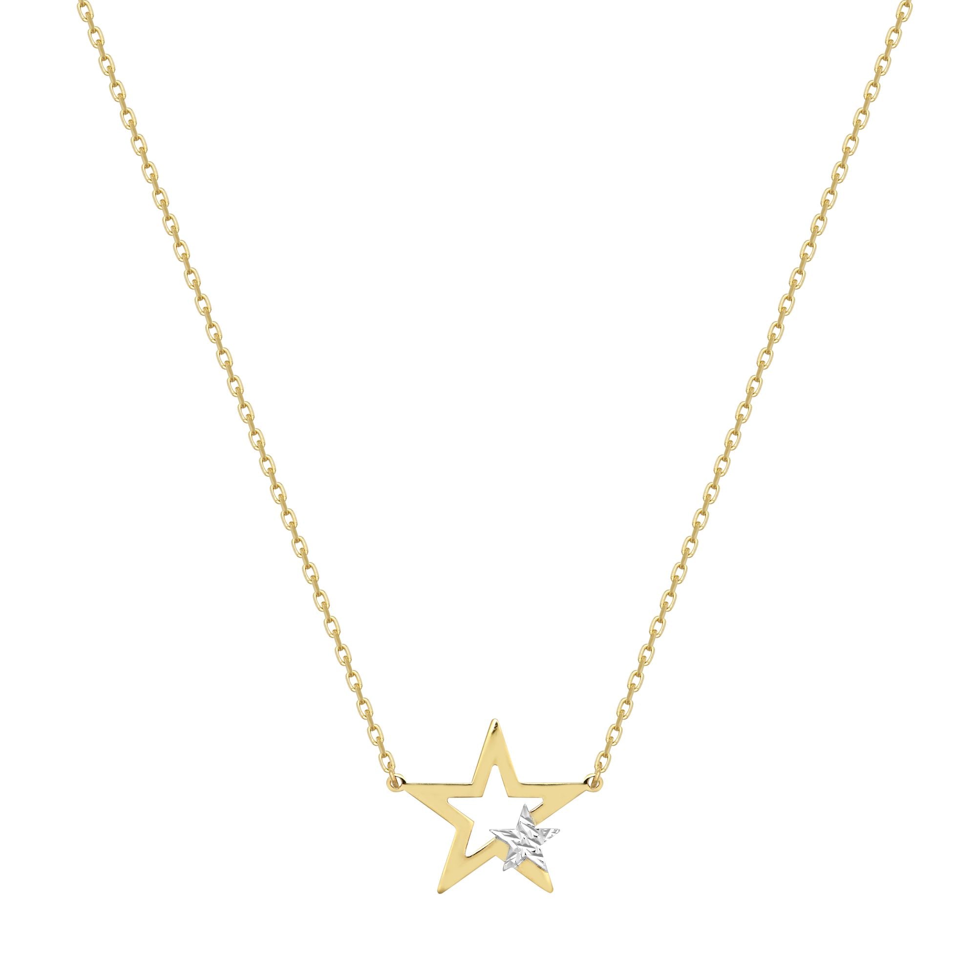 JBB384-17 | 9ct Gold Star Necklace