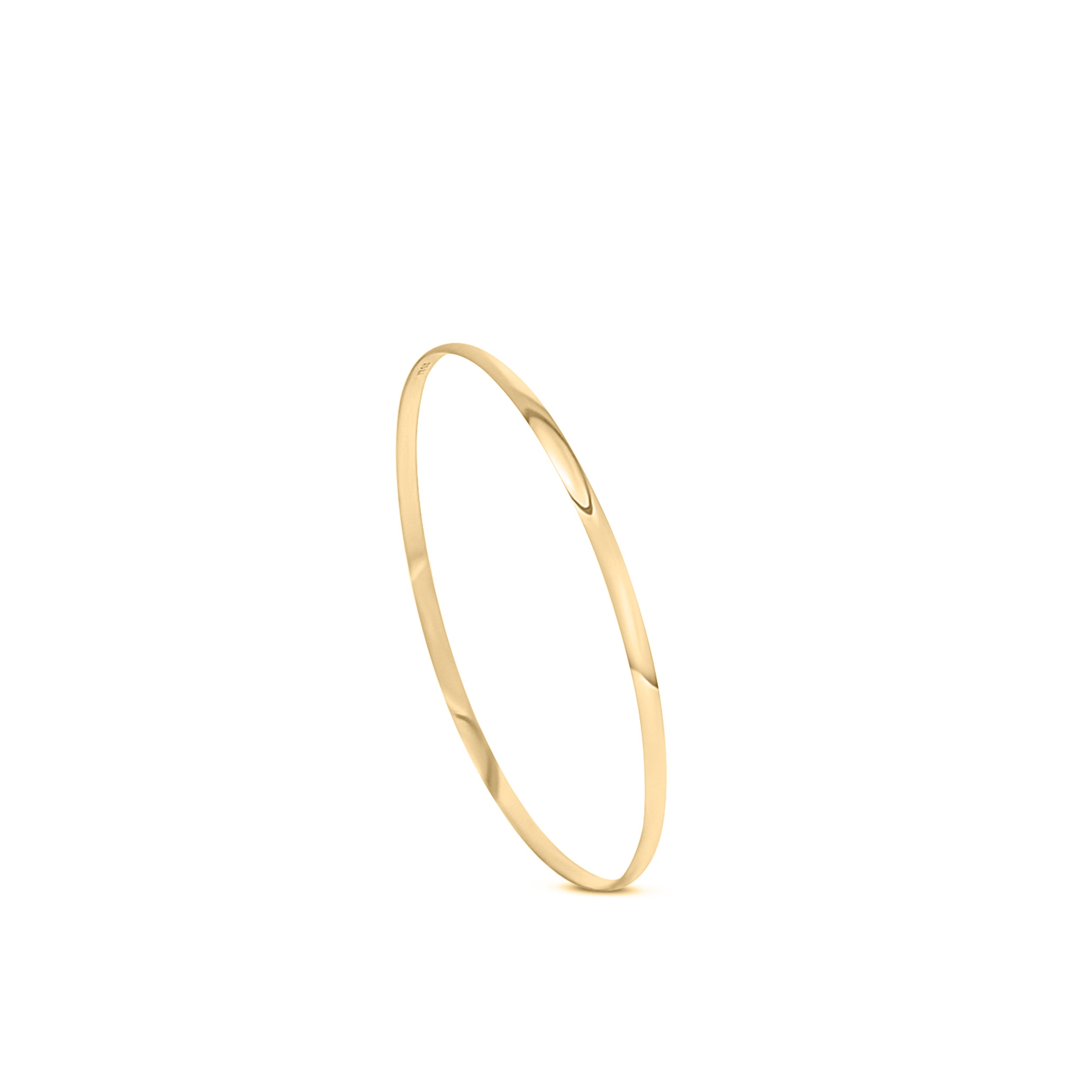 JBG060 | 9ct Yellow Gold 3mm D-Shaped Slave Bangle