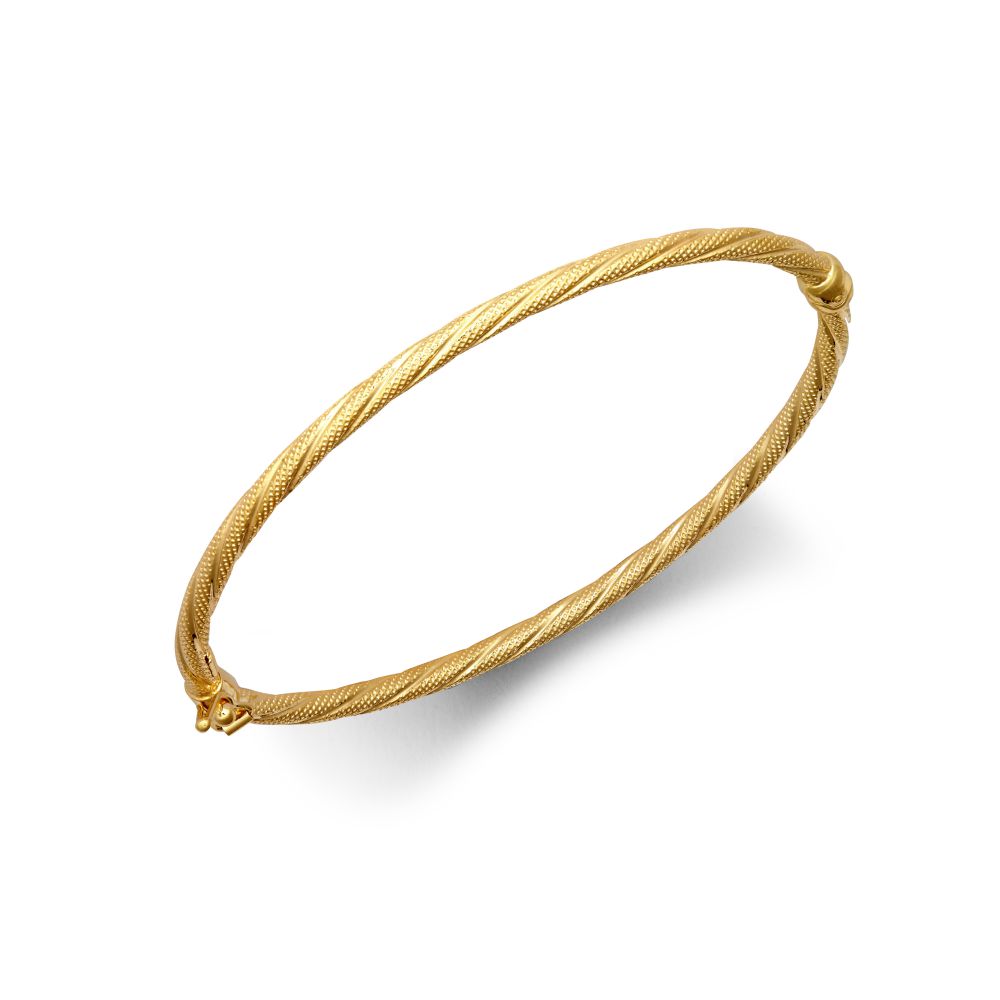 JBG348 | 9ct Yellow Gold Mesh Twist Bangle