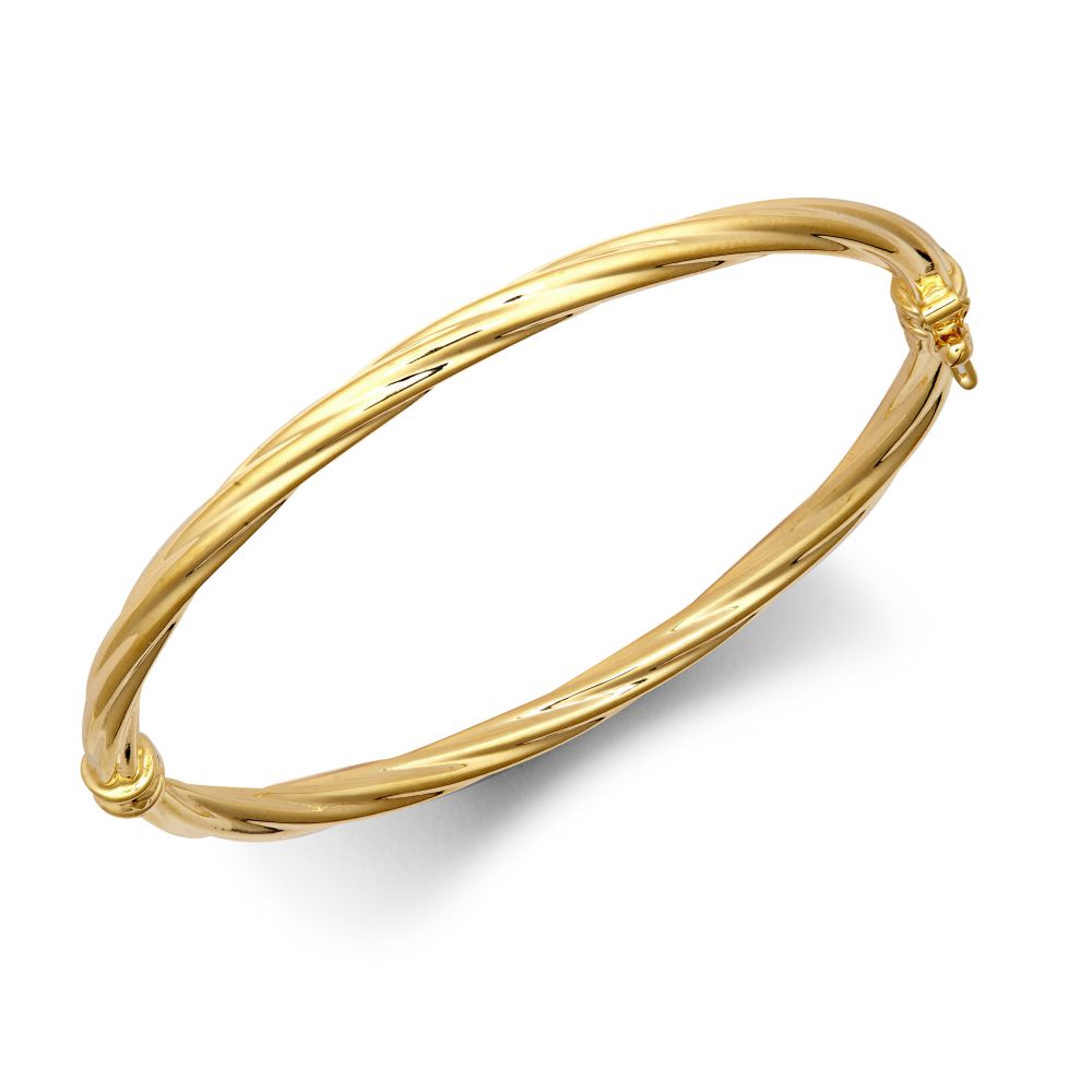 JBG349 | 9ct Yellow Gold Twist Bangle