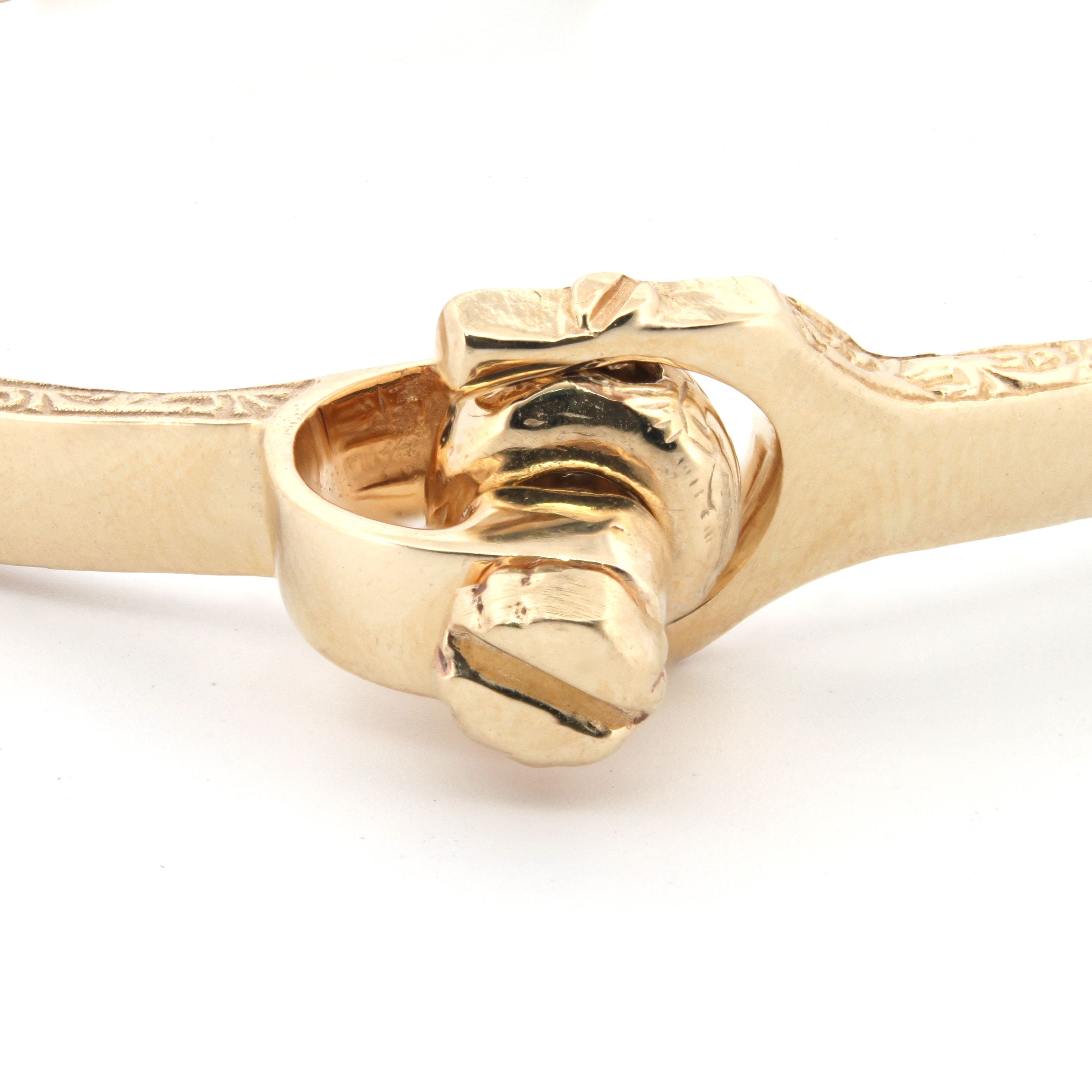 JBG352 | 9ct Yellow ladies bone bangle