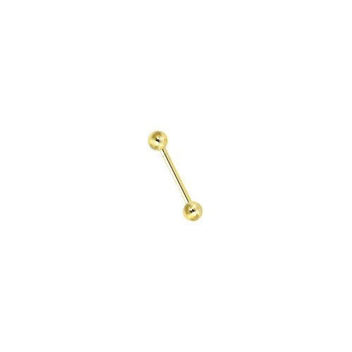 JBJ129 | 18ct Yellow 22mm Barbell (Tongue)