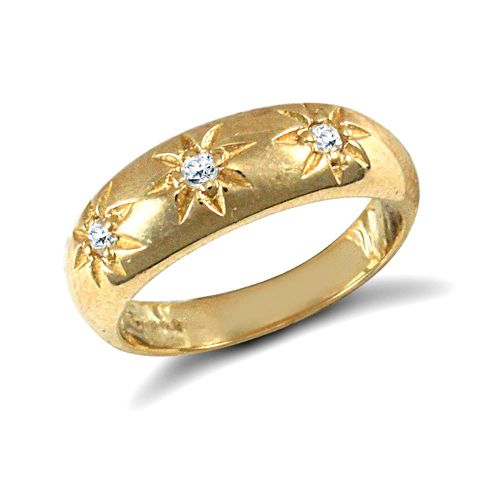 JBR017 | 9ct Yellow Gold Cubic Zirconia Children's Ring