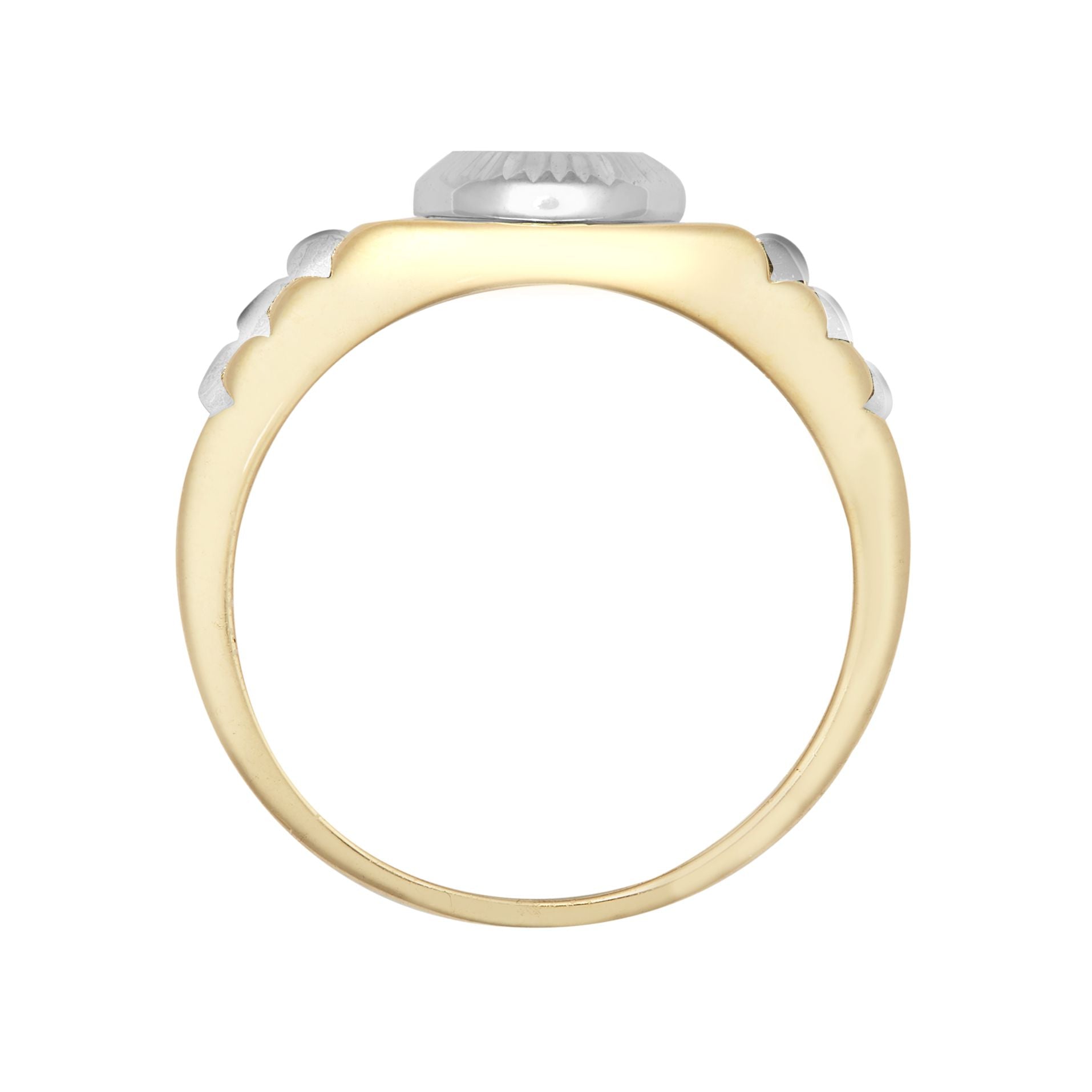 9ct 2 Colour Gold Child's Cubic Zirconia Set Watch Strap & Bezel Ring