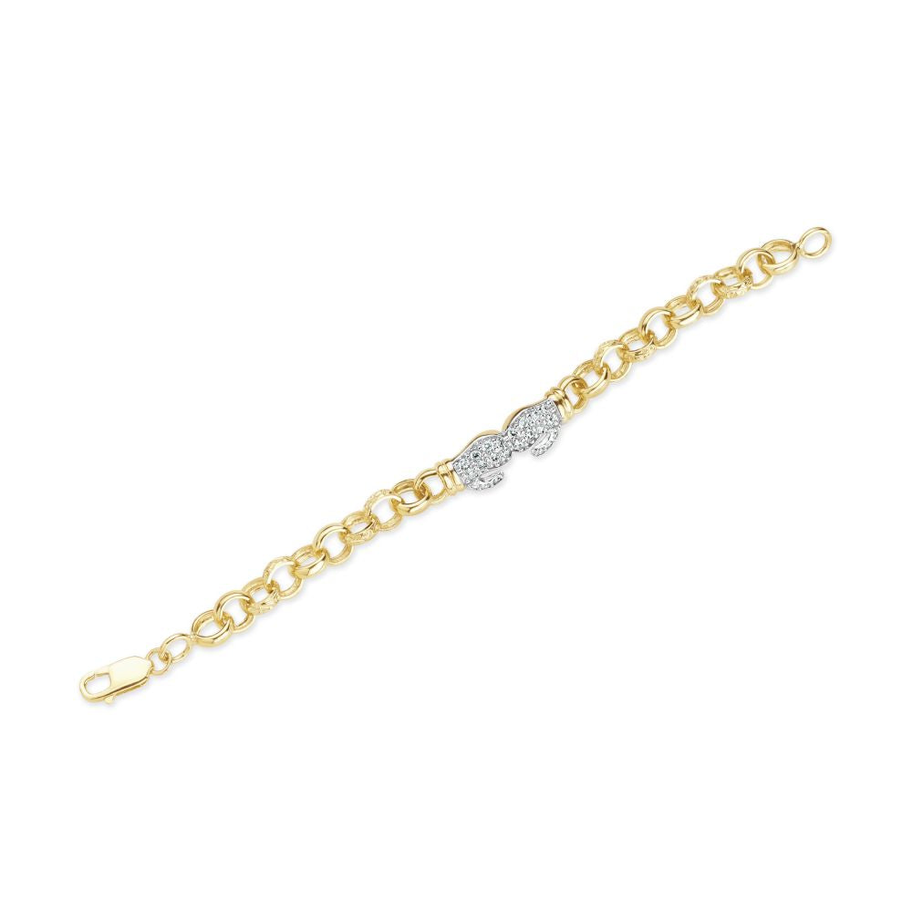 JCC012-6 | 9ct Yellow Gold Childs Boxing Glove Bracelet