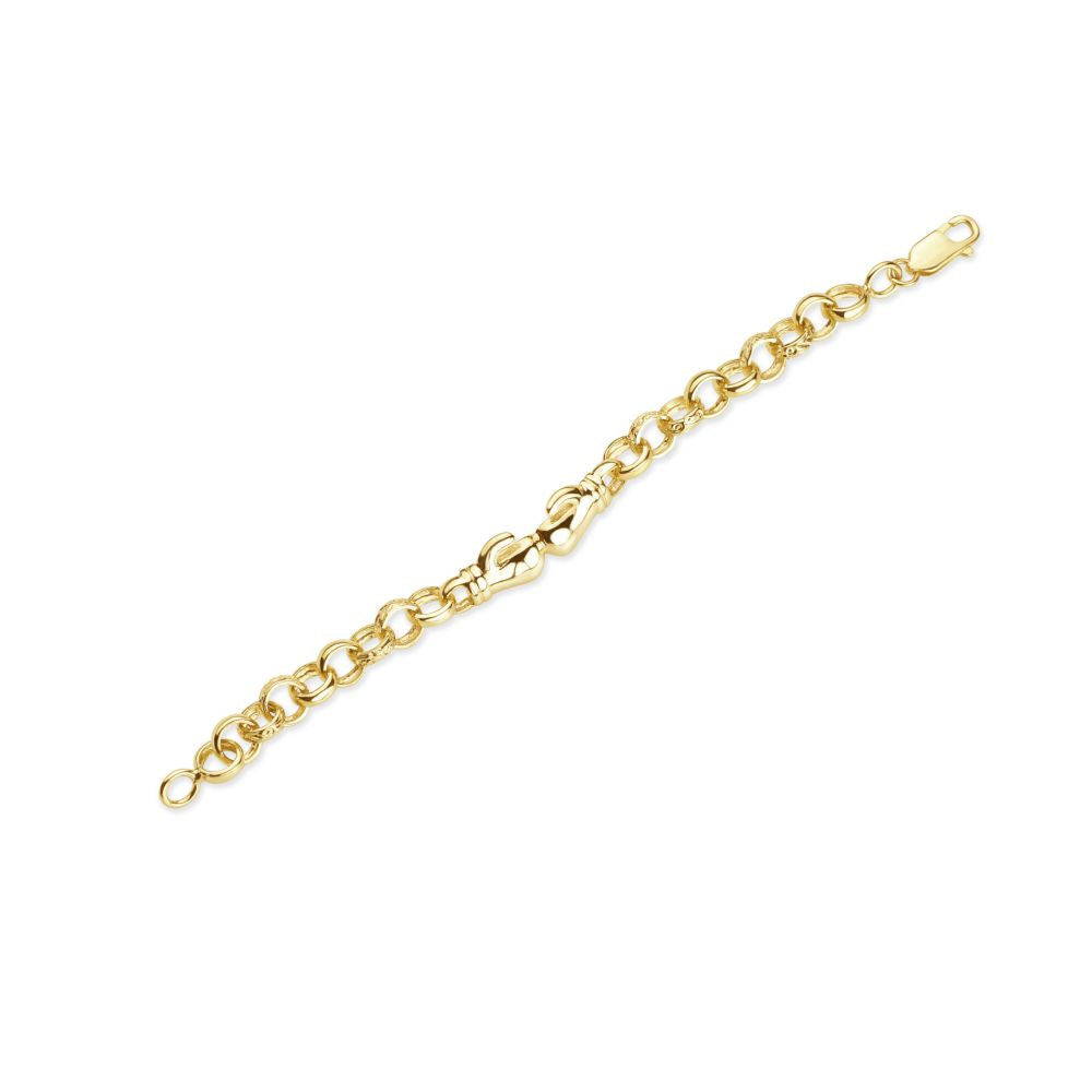 JCC011-6 | 9ct Yellow Gold CZ Set Childs Boxing Glove Bracelet