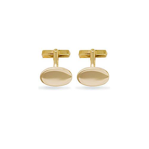 JCL001 | 9ct Yellow Gold Oval Cufflinks