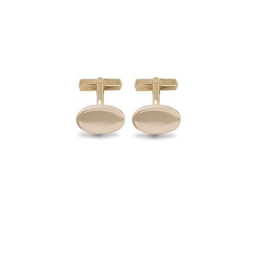 JCL022 | 9ct Yellow Gold Oval Cufflinks