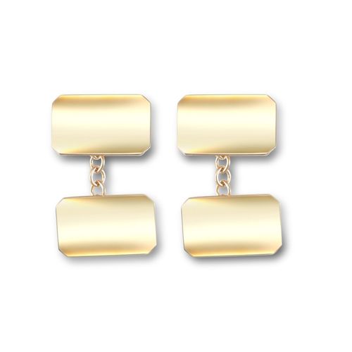 JCL027 | 9ct Yellow Gold Cufflinks Oblong