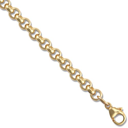 JCN001H-8.5 | 9ct Yellow Gold Round Belcher 5.2mm Gauge Bracelet