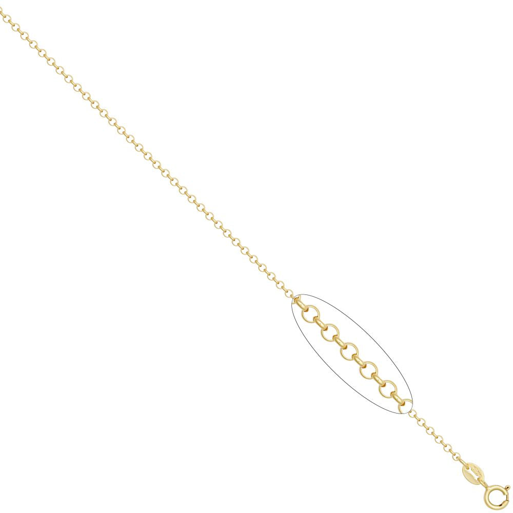 JCN001W-16 | JN Jewellery 9ct Yellow Gold Round Belcher 1.95mm Gauge Pendant Chain