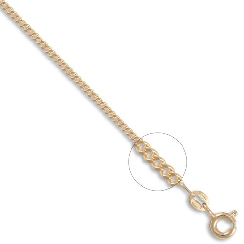 JCN006C-16 | 9ct Yellow Gold Diamond Cut Curb 1.7mm Gauge Pendant Chain