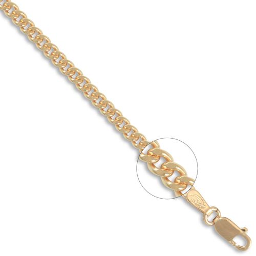 JCN006E-18 | 9ct Yellow Gold Diamond Cut Curb 2.8mm Gauge Pendant Chain