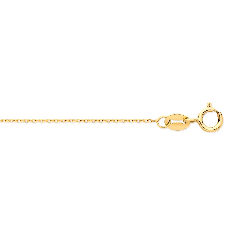 9ct Yellow Gold Diamond Cut Trace 1.0mm Chain