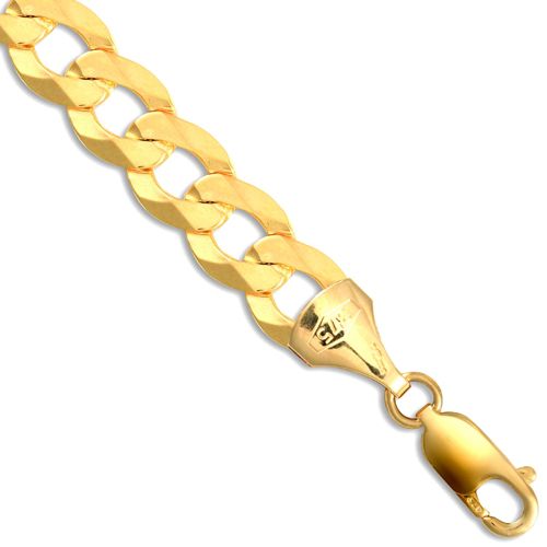 9ct Yellow Gold Flat Curb 8.4mm Gauge Bracelet